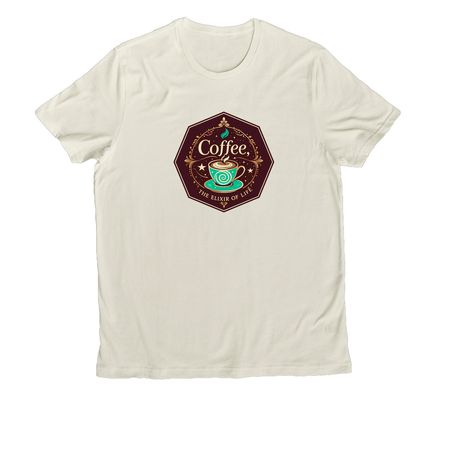 Coffee The Elixir Of Life, a White Sand Allmade Organic Cotton Unisex Tee