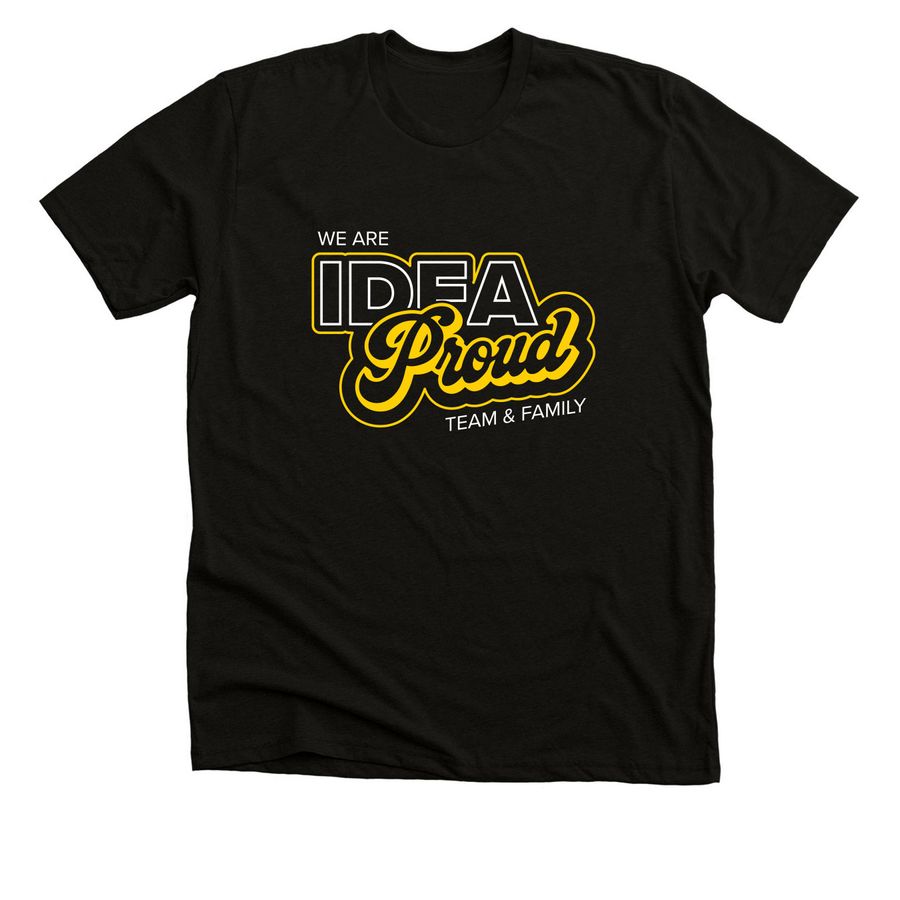 IDEA Proud!, a Solid Black Blend Premium Unisex Tee
