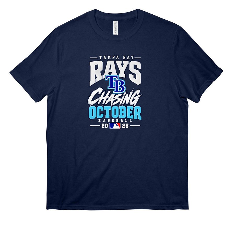 Tampa Bay Rays Chasing October Baseball Hoodi, a Strong Navy All-American Unisex Tee