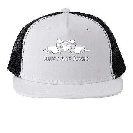 Duck Love Hats, a White and Black Printed Trucker Hat