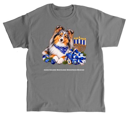 Hanakkah Blue Merle Sheltie, a Charcoal Classic Unisex Tee
