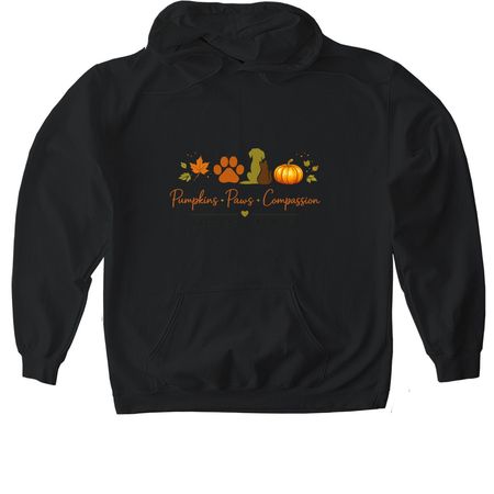 Pumpkins ? Paws ? Compassion ??, a Black Gildan Softstyle Pullover Hoodie