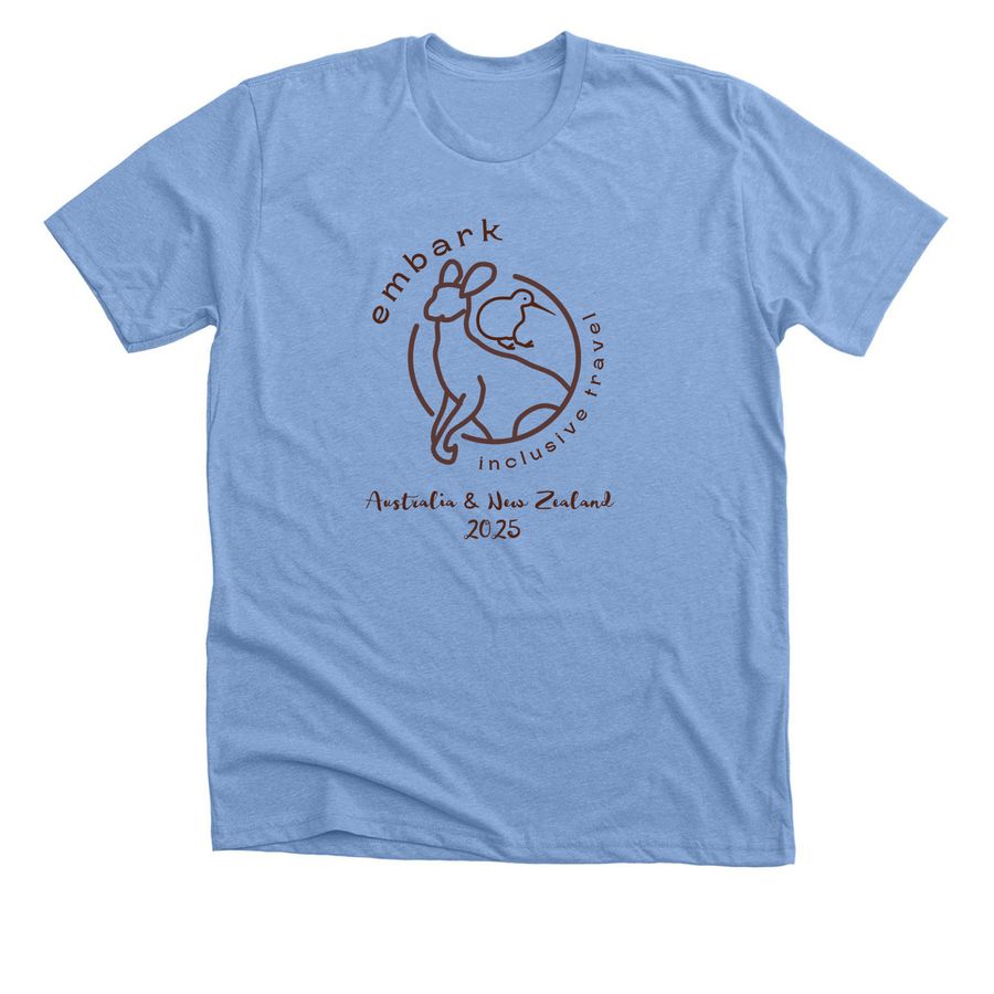 Embark Inclusive Travel, a Heather Carolina Blue Premium Unisex Tee