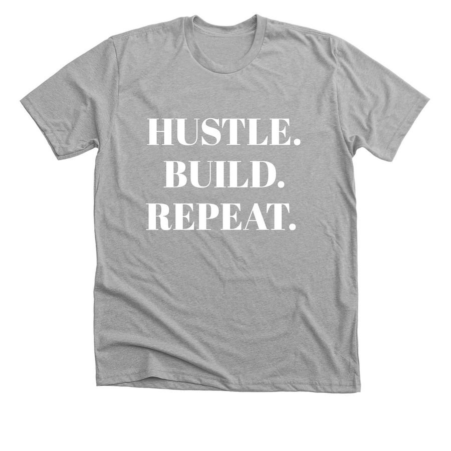 HUSTLE, a Athletic Heather Premium Unisex Tee