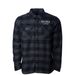 Plaid Button Up, a Charcoal Heather/ Black Unisex Flannel Shirt