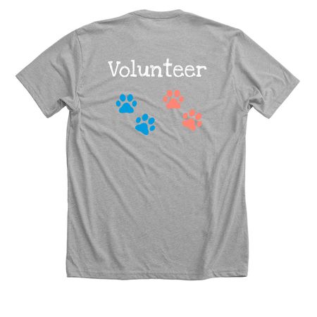 Volunteer Together, a Athletic Heather Premium Unisex Tee (back-view)