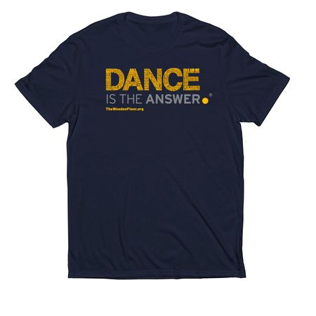 Dance is the Answer by The Wooden Floor, a Night Sky Navy Allmade Eco Triblend Unisex Tee