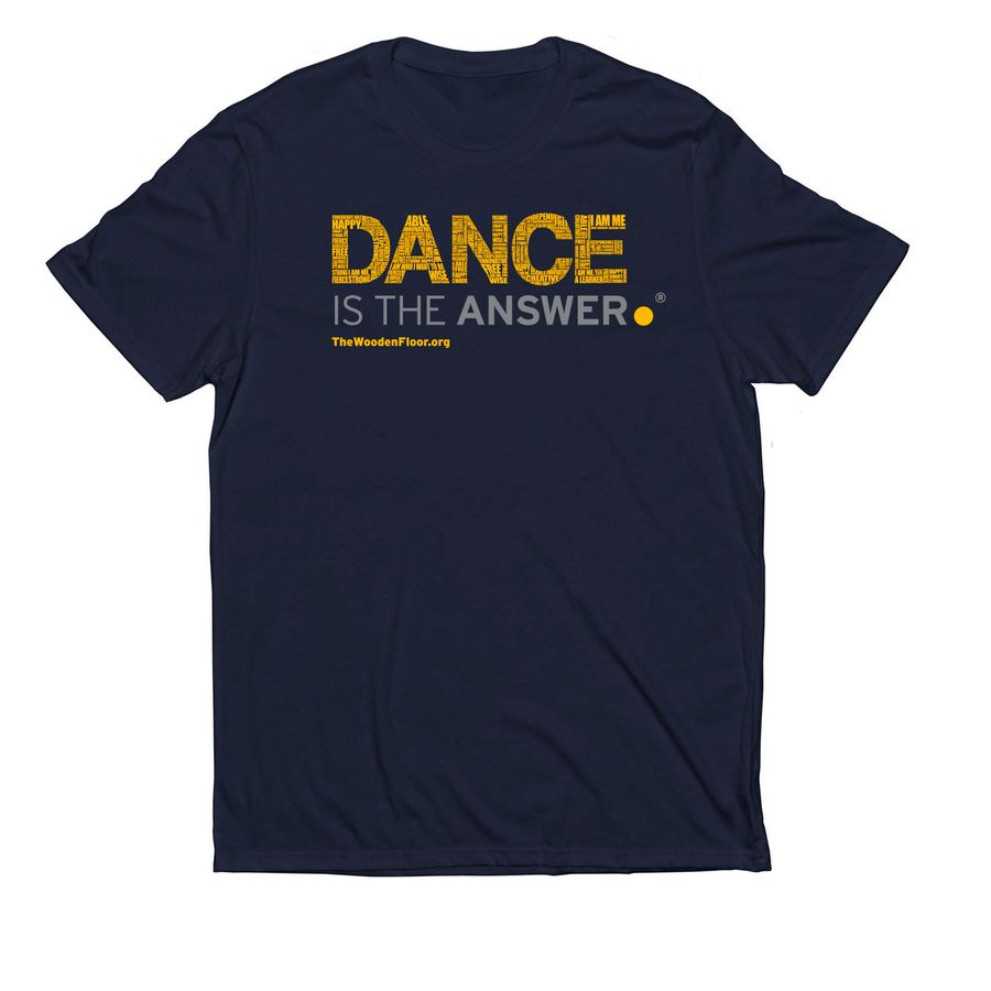 Dance is the Answer by The Wooden Floor, a Night Sky Navy Allmade Eco Triblend Unisex Tee
