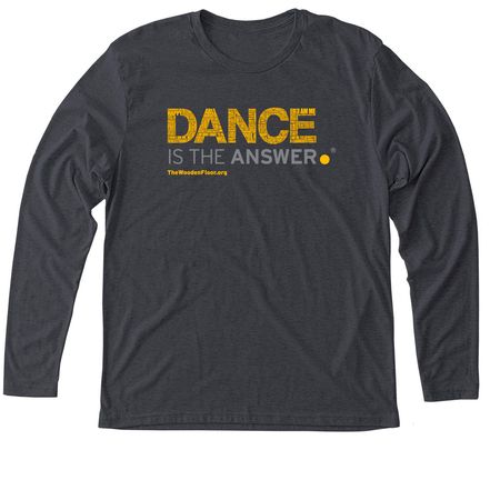 Dance is the Answer by The Wooden Floor, a Vintage Navy Triblend Long Sleeve Tee