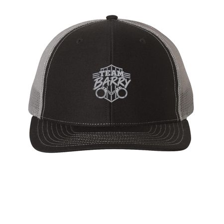 DOC Team Barry, a Black/ Charcoal Printed Snapback Trucker Cap