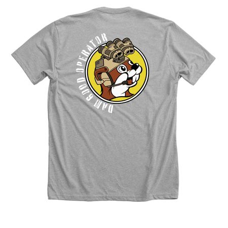 Tactical Critter, a Athletic Heather Premium Unisex Tee (back-view)
