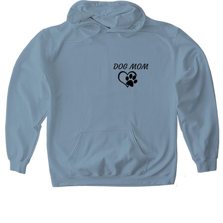 THE BEST DOG MOM!, a Stone Blue Gildan Softstyle Pullover Hoodie