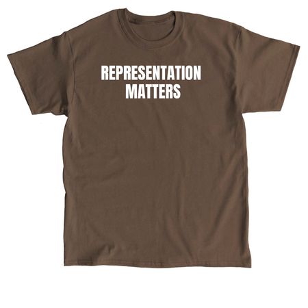 REPRESENTATION MATTERS by Patrick Rhodes, a Dark Chocolate Classic Unisex Tee