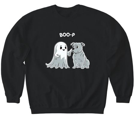 Boo-p, a Black Softstyle Crewneck Sweatshirt