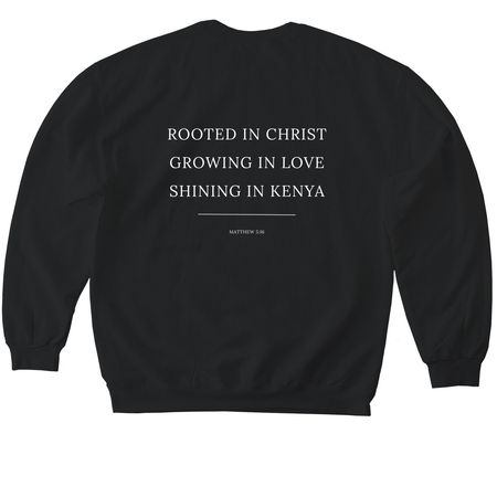 Angaza Ministries&nbsp;, a Black Softstyle Crewneck Sweatshirt (back-view)