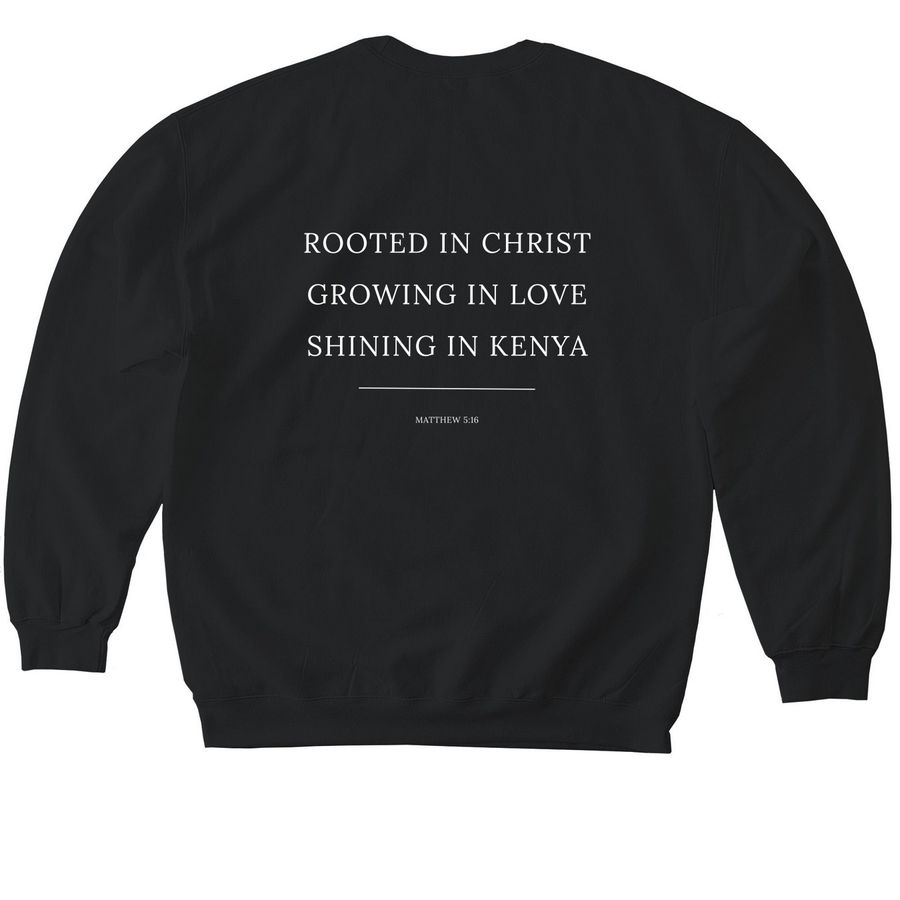 Angaza Ministries&nbsp;, a Black Softstyle Crewneck Sweatshirt (back-view)