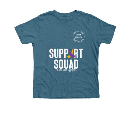 Support Squad Tee, a Heather Deep Teal Premium Youth Tee
