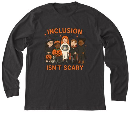 Inclusion Isn?t Scary, a Dark Grey Heather Premium Long Sleeve Tee