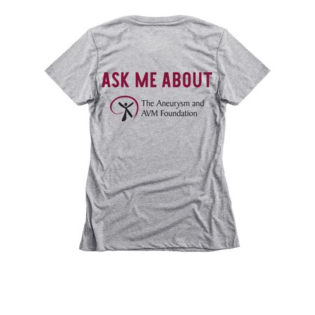 TAAF Youth Ambassador Supporter 1, a Dark Heather Grey Women's Slim Fit Tee (back-view)
