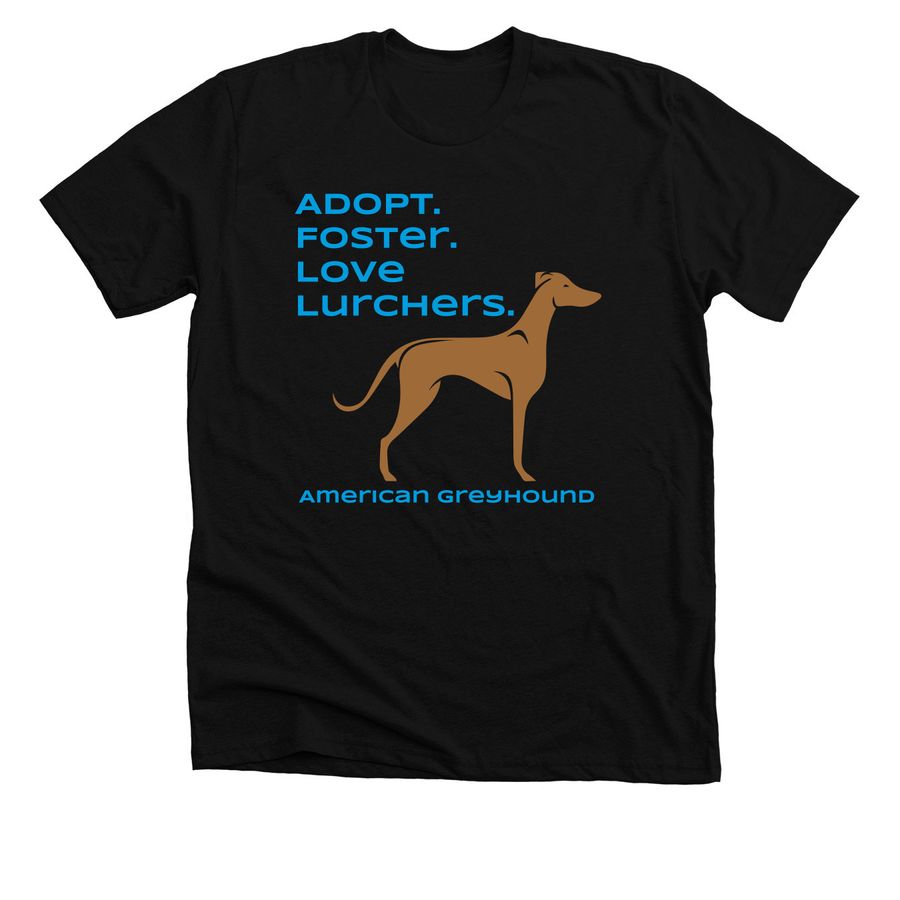 Lurcher Shirts, a Solid Black Blend Premium Unisex Tee