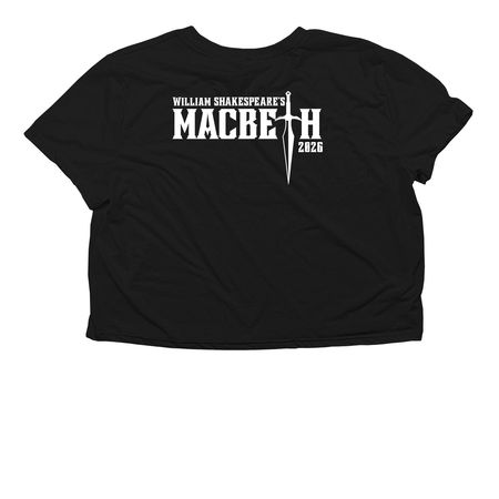 Macbeth Merch, a Black Women?s Flowy Cropped Tee