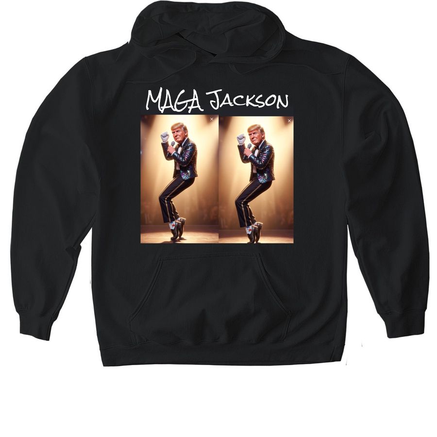 Maga Jackson Tee-hee, a Black Gildan Softstyle Pullover Hoodie