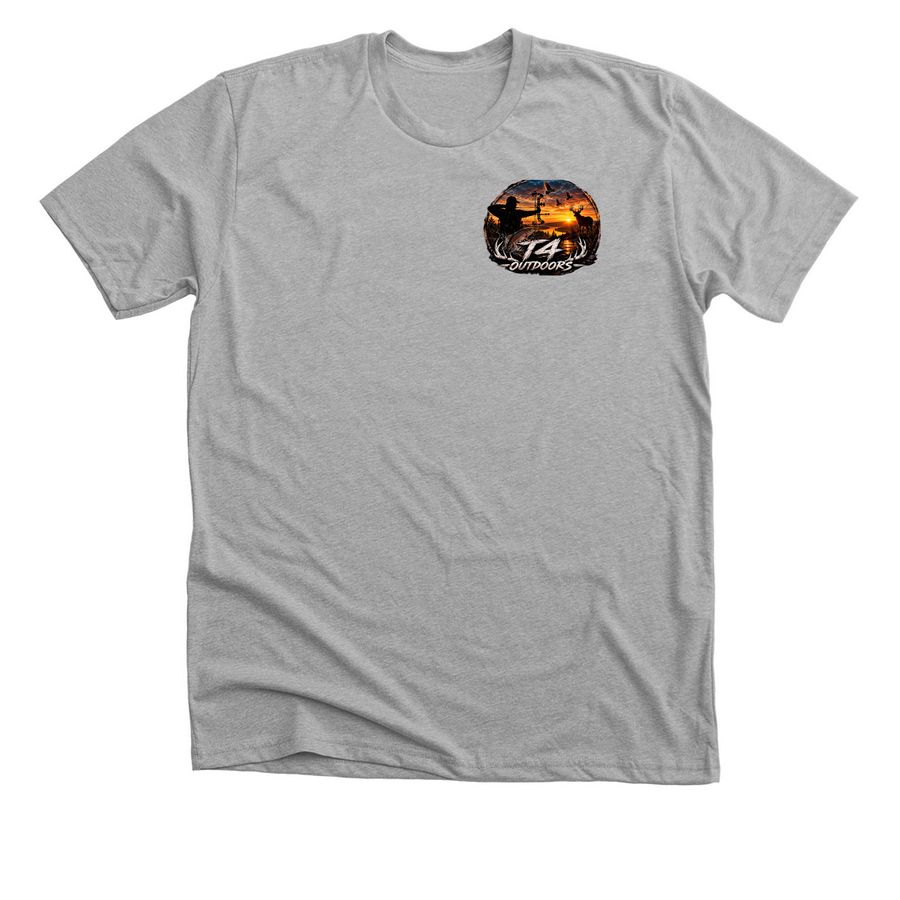 T4 Outdoors&nbsp;, a Athletic Heather Premium Unisex Tee