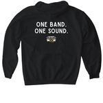 One Band. One Sound., a Black Gildan Softstyle Pullover Hoodie (back-view)
