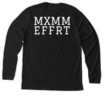 MUSTANG FOOTBALL, a Solid Black Blend Premium Long Sleeve Tee (back-view)