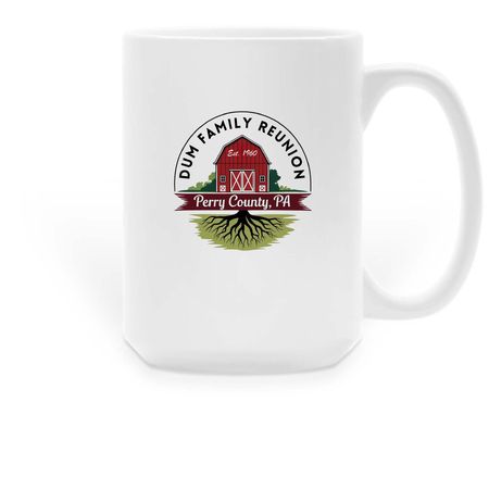 Dum Family Heritage Drinkware Collection, a White Large Coffee Mug