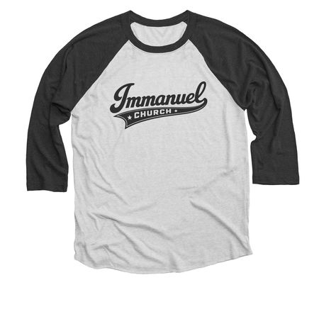 Black 3/4 Sleeve Baseball Tee, a Black and Heather White 3/4 Sleeve Baseball Tee