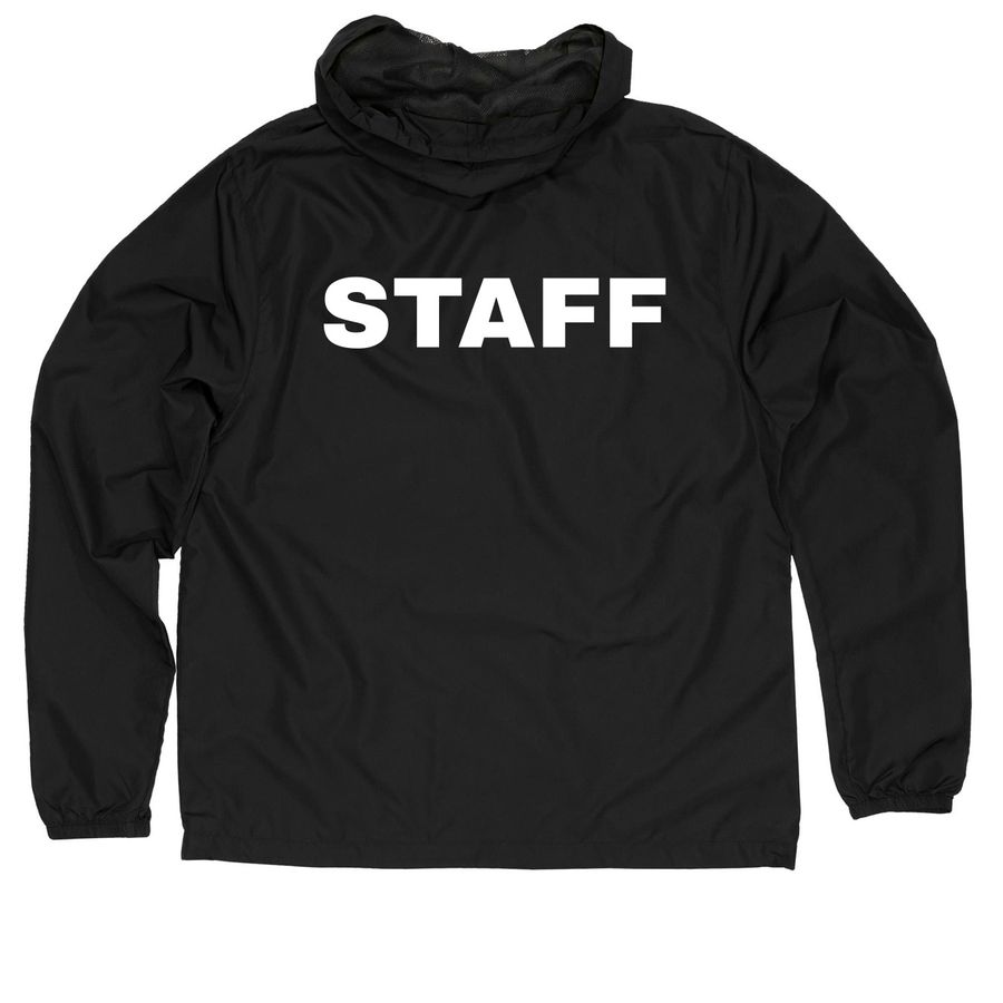 LIMITED EDITION: STOLEN VALOR, a Black Quarter-Zip Windbreaker (back-view)