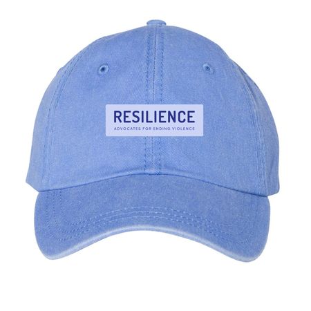 Rooted in Resilience, a Periwinkle Printed Pigment Dye Baseball Cap
