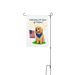 Freedom Flag, a White 12" x 18" Yard Flag with Stake