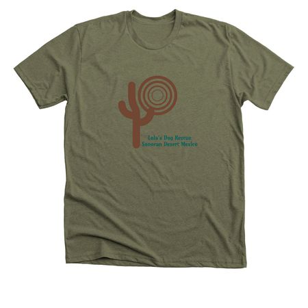 Sonoran Cactus Dog, a Heather Olive Premium Unisex Tee