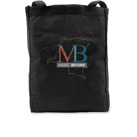 Music Beyond, a Black Recycled Cotton Tote Bag