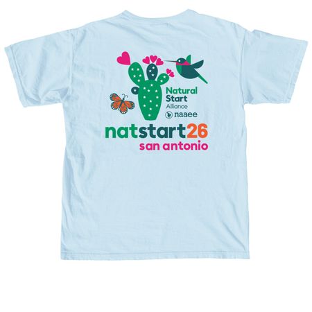 NatStart26 Tee, a Chambray Comfort Colors Unisex Tee (back-view)