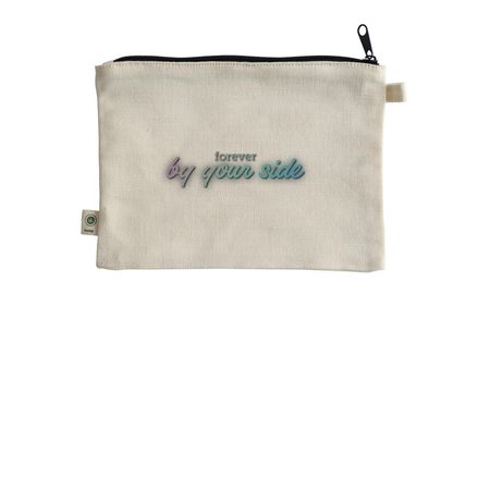forever by your side Pouches, a Natural 9"x7" Hemp Blend Pouch (back-view)