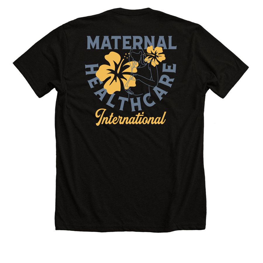 International Day of the Midwife, a Solid Black Blend Premium Unisex Tee (back-view)