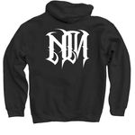Cinco Siete Cinco NM, a Black Pullover Hoodie (back-view)