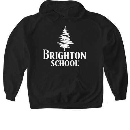 Brighton Logo Shirts- (Neutral), a Black Gildan Softstyle Pullover Hoodie