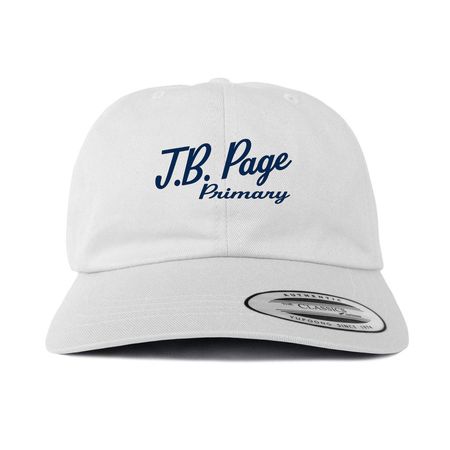 J.B. Page Primary 2026 Style Hat - White, a White Printed Classic Baseball Cap