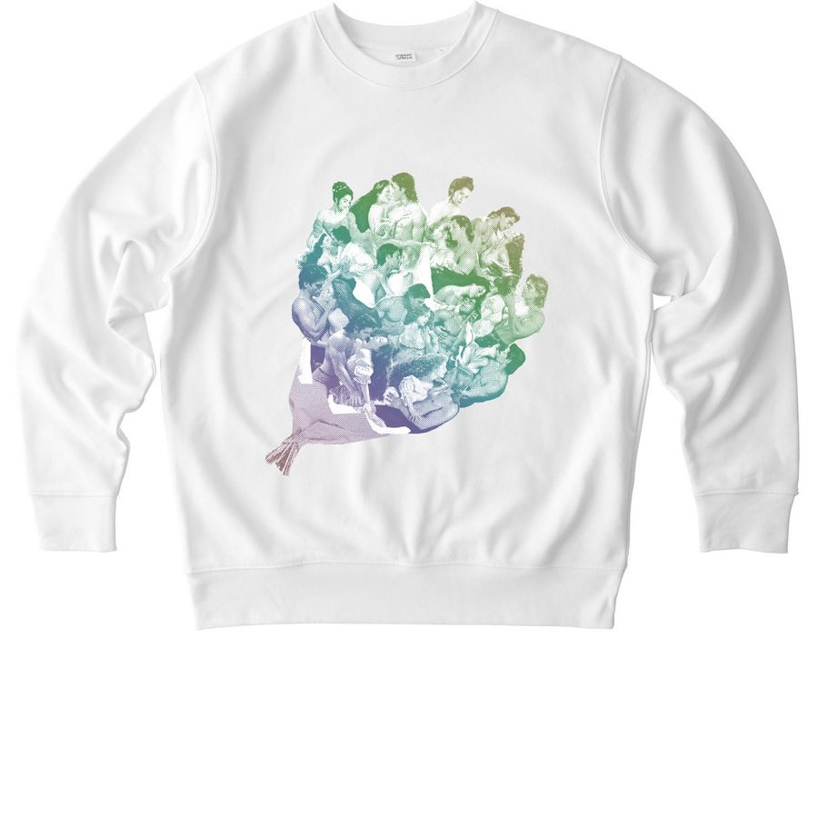 Kleypas Bouquet - Rainbow, a White Stanley/Stella Unisex Changer 2.0 Crewneck Sweatshirt