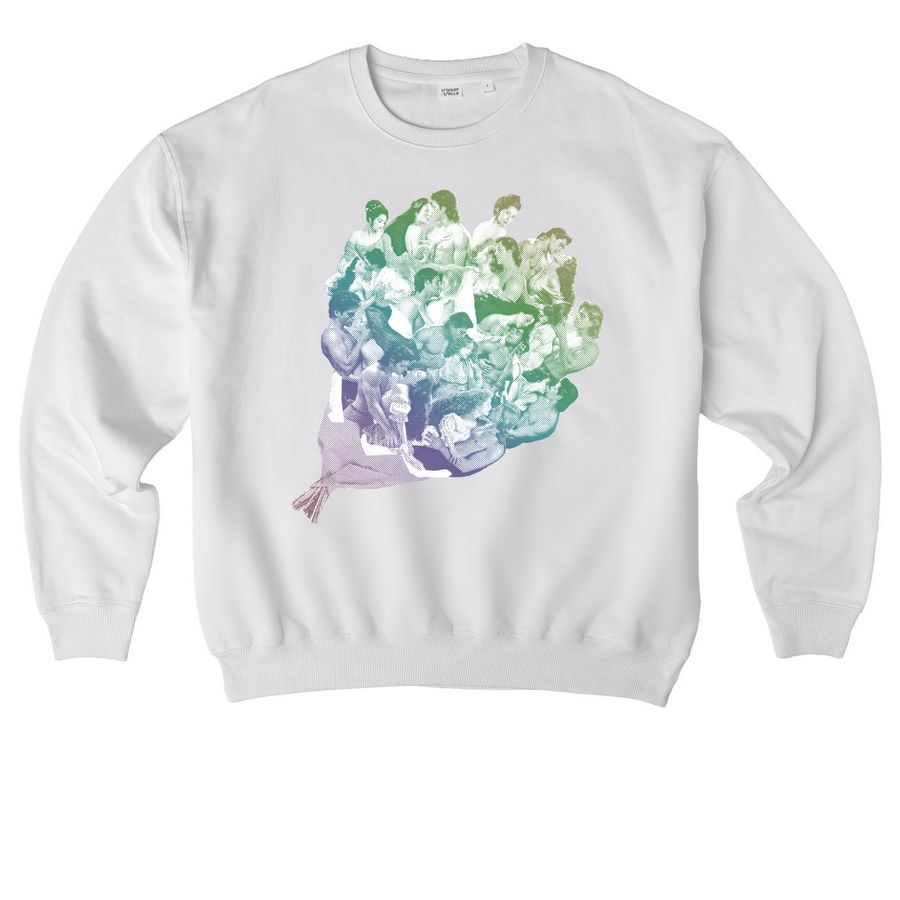 Kleypas Bouquet - Rainbow, a White Stanley/Stella Ledger Dry Crewneck Sweatshirt