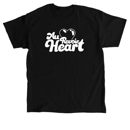 Au Revoir Heart!, a Black Classic Unisex Tee