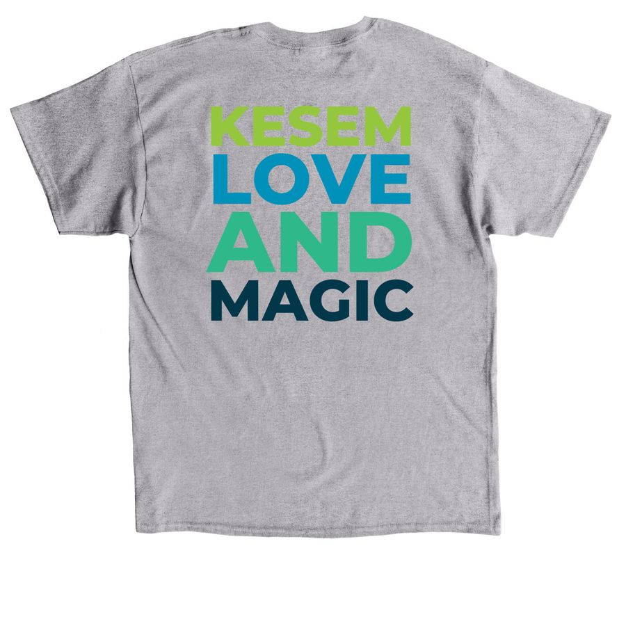 Kesem Love And Magic, a Sport Grey Classic Unisex Tee (back-view)