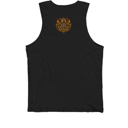 Ka?? Hawai'i&nbsp; Tank Top, a Black Premium Cotton Tank (back-view)