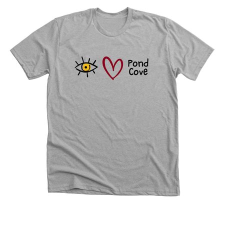 Eye Heart Pond Cove, a Athletic Heather Premium Unisex Tee