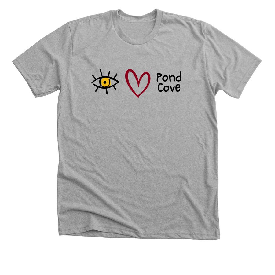 Eye Heart Pond Cove, a Athletic Heather Premium Unisex Tee