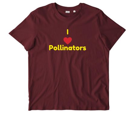 I ?? Pollinators, a Burgundy Stanley/Stella Unisex Crafter Tee
